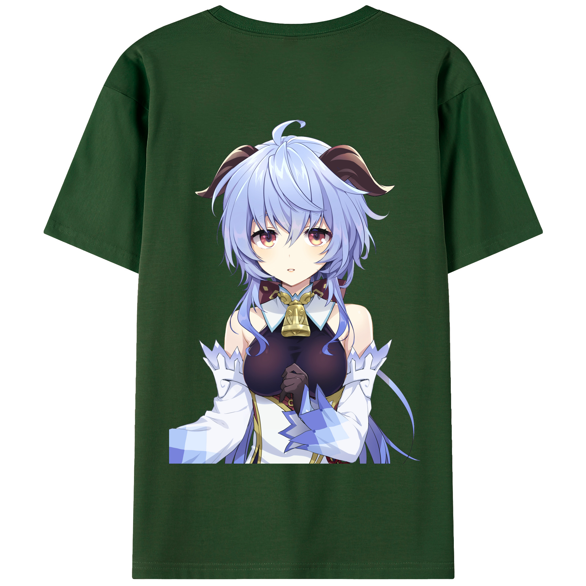 げんし神 甘雨 かんう genshin Ganyu 綿100％半袖Tシャツ（背面プリント）